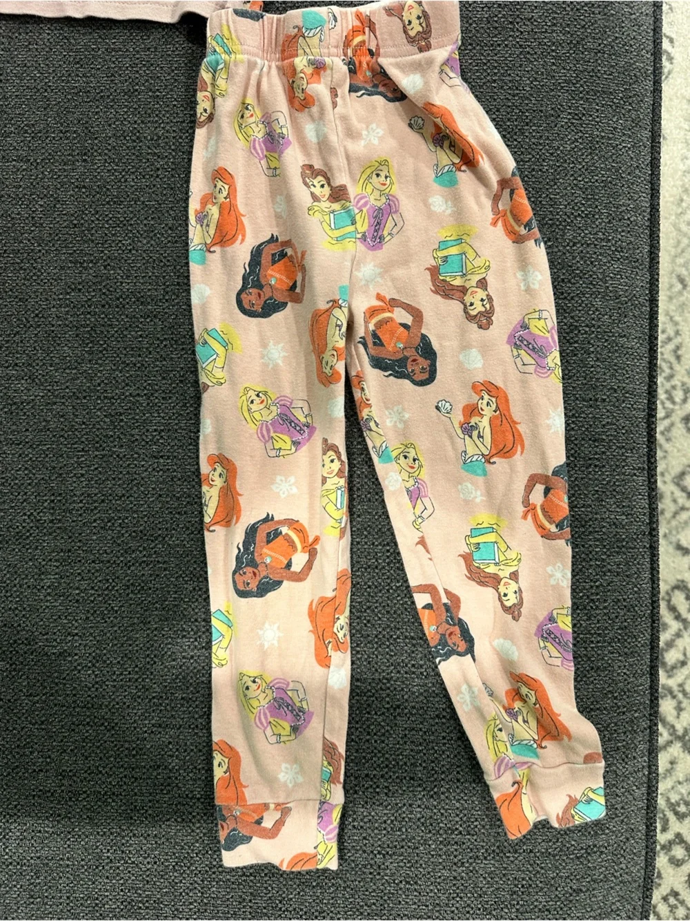 Disney Princess Soft Pink Graphic Pajama Top with Multicolor Prints